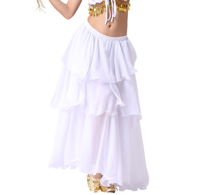 Hot! Elegant Dancing Costume Belly Dance Costume 3 layers circle Spiral Skirt eBay