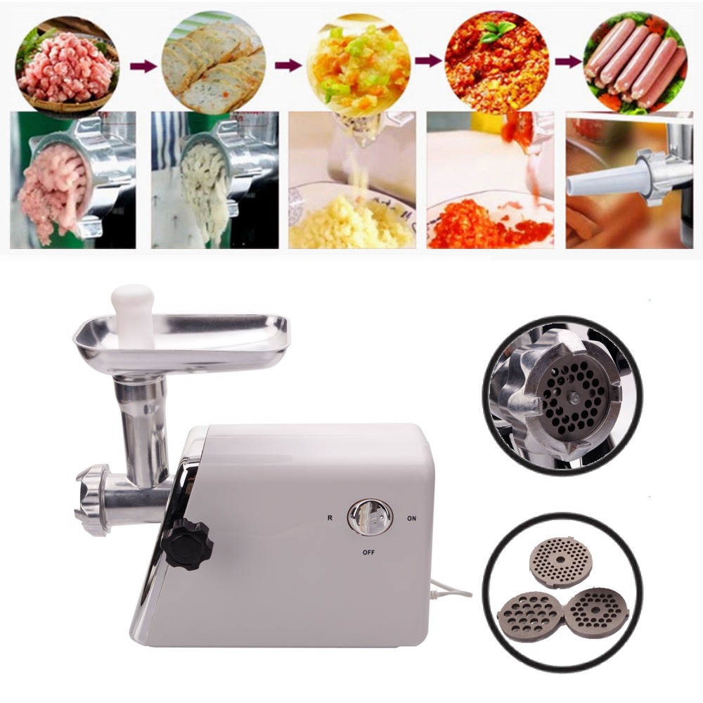 Electric Meat Grinder Stainless Steel Sausage Kubbe Attachment w/3