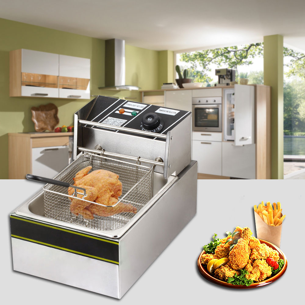 Electric Countertop Deep Fryer Tank Basket Commercial