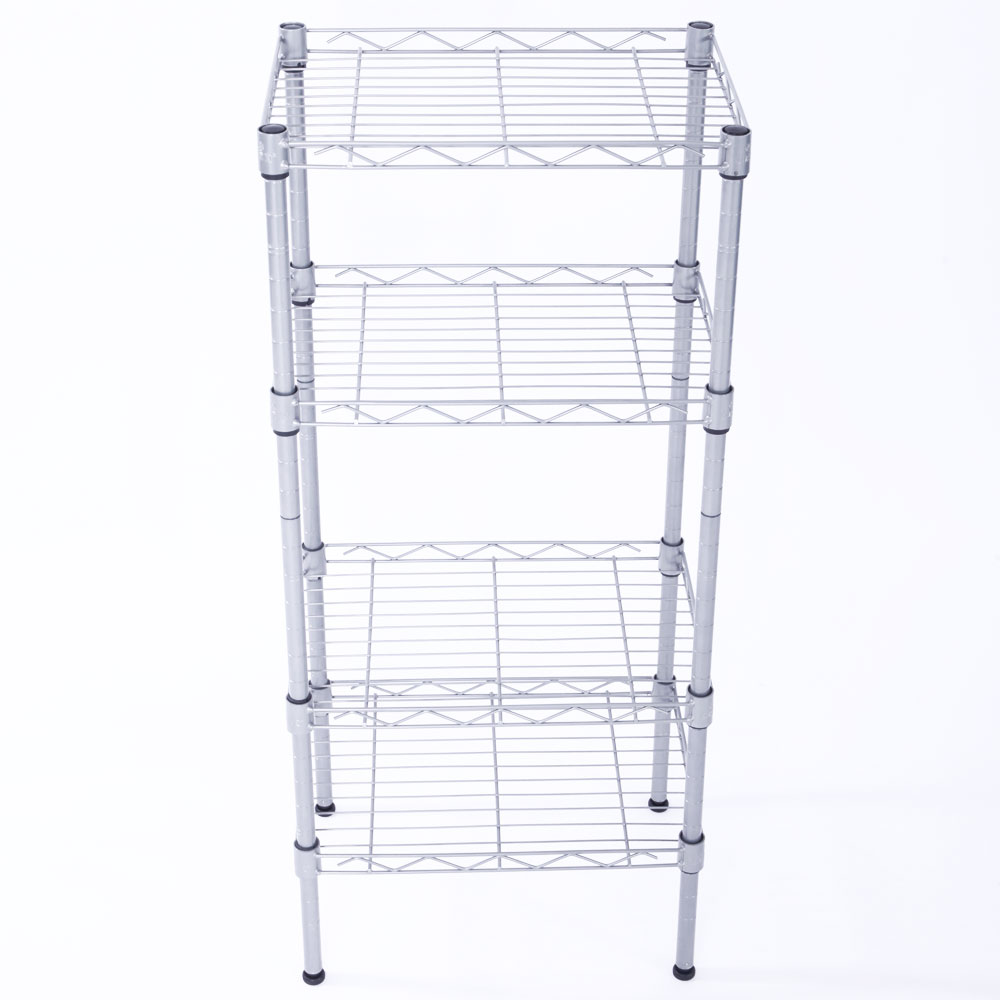 Product 4 Tier Shelves Wire Shelving Rack Shelf Adjustable Unit Garage Kitchen Storage Wire Shelving Installation Template