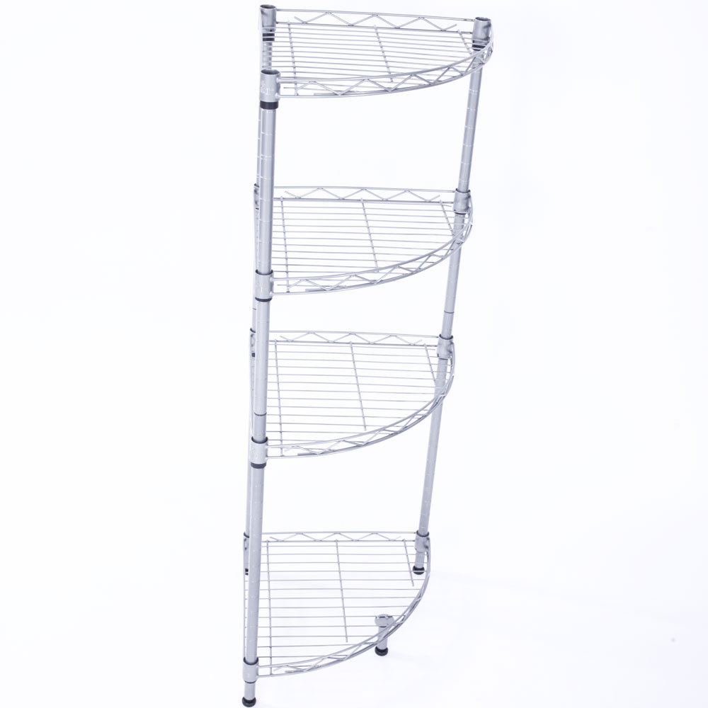 Wire Bathroom Shelves HOMFA 4Tire Wire Corner Storage Shelves Free Standing / Shop for