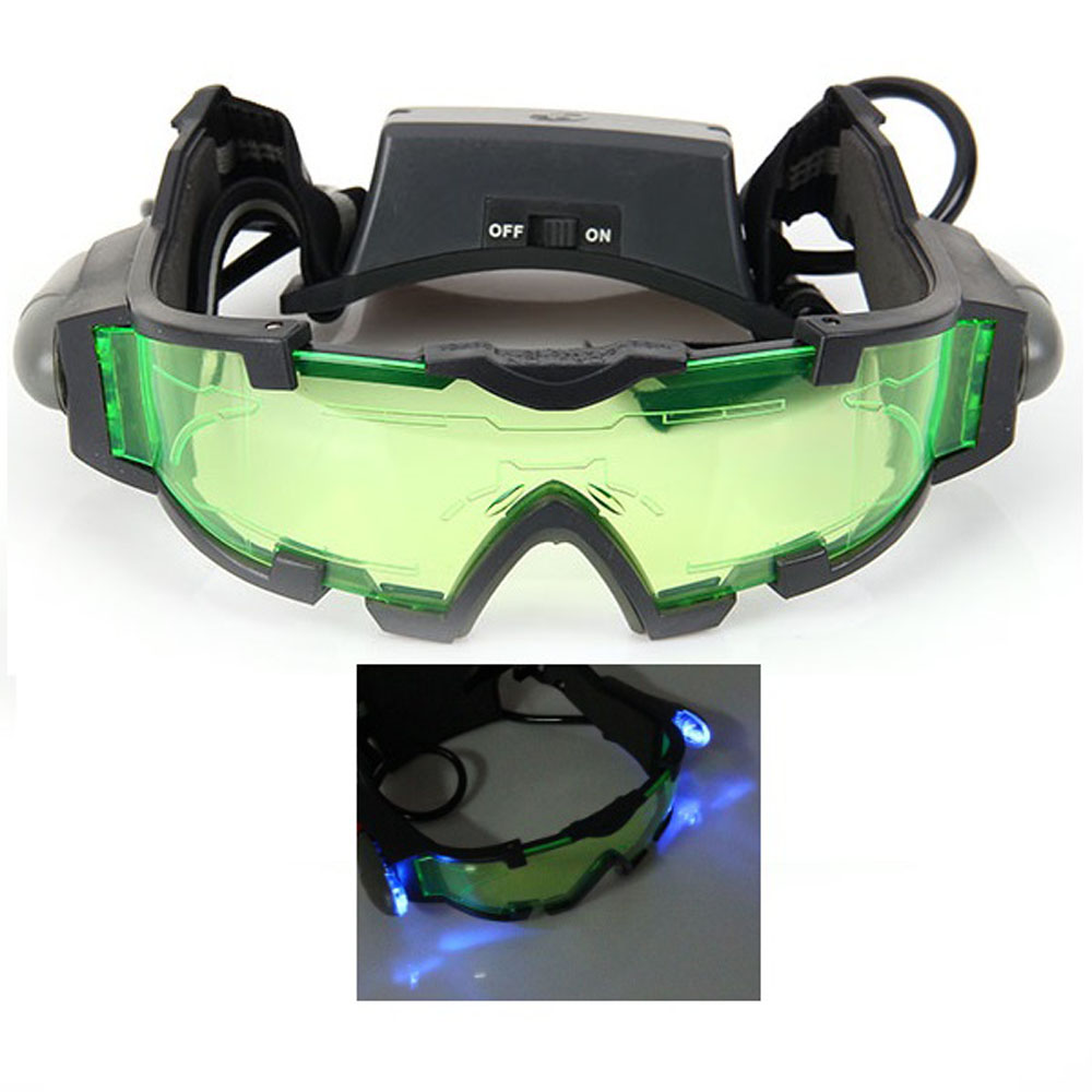 Glasses Goggles Adjustable With LED FlipOut Light Suitable for Night