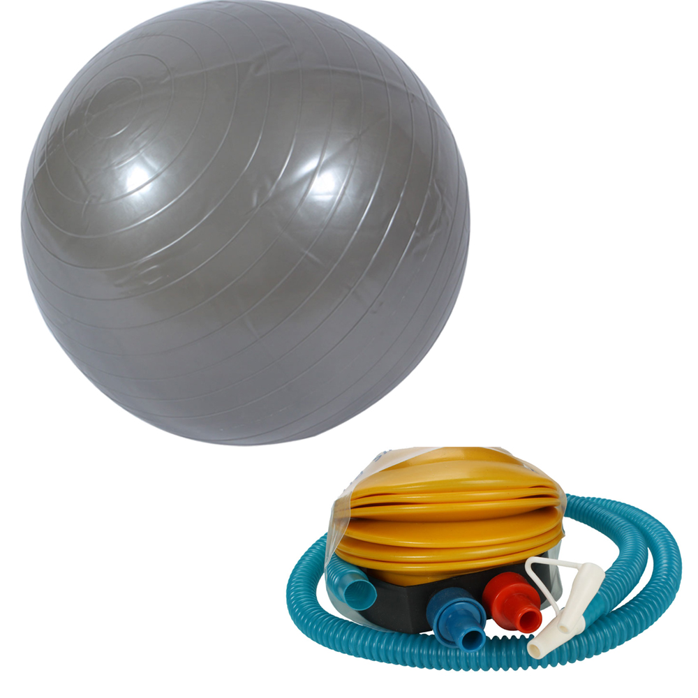 85cm Balance Stability Ball for Yoga Fitness &Exercise Silvergray With