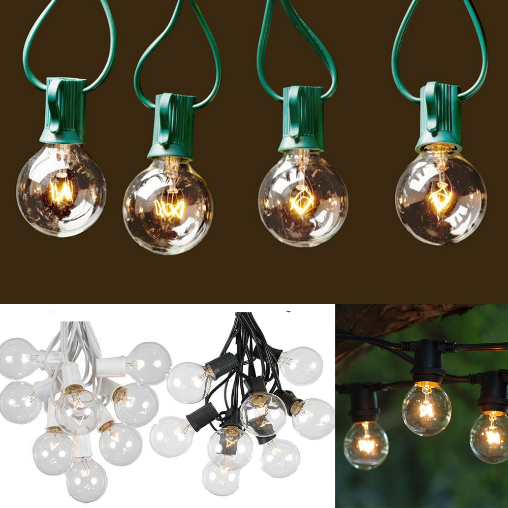 Lot of 25: 25Ft G40 Tree Globe Patio String Lights Outdoor Garden Xmas Party