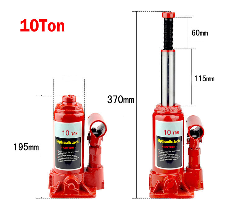 2 4 6 8 10 12 20 Ton Emergency Hydraulic Bottle Jack Lift for Truck Bus