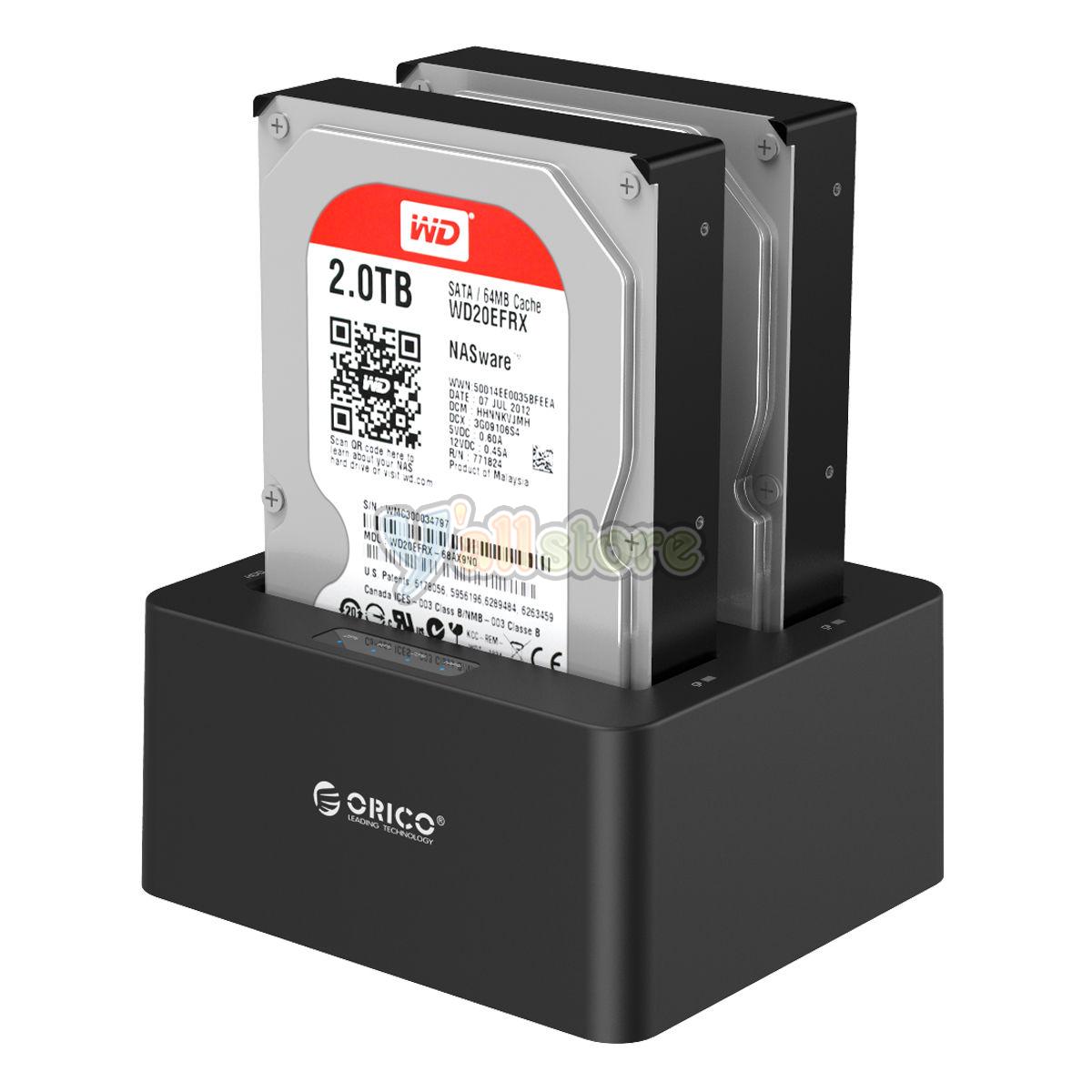 Orico Dual Bay Usb 3 0 2 5 Quot 3 5 Quot Sata Ssd Hdd orico dual bay usb 3 0 2 5 quot 3 5 quot sata ssd hdd