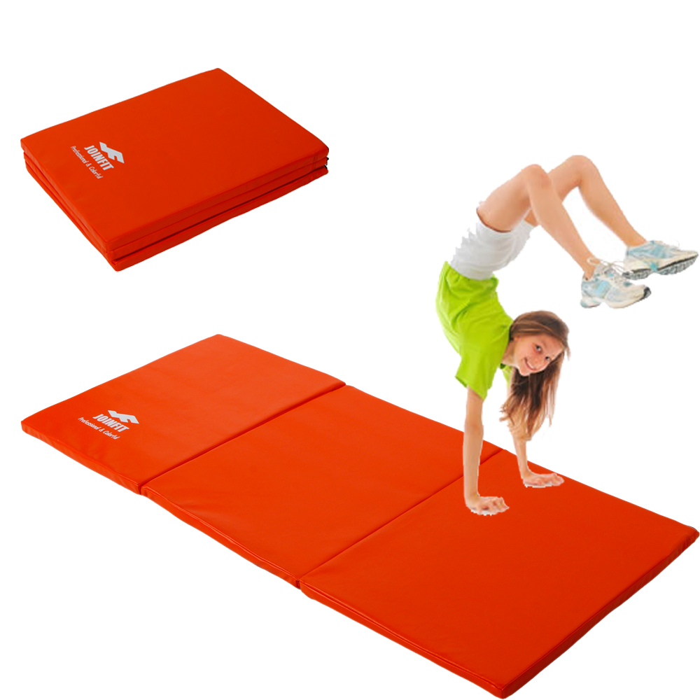 New Folding Panel Gymnastics Mat Gym Exercise Yoga Tri Mat Pad 55" x 24