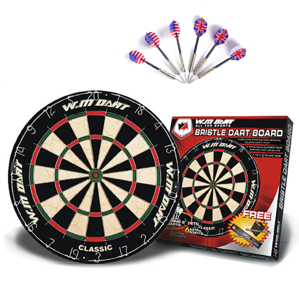 18 Inch Professional Regulation Size Bristle Dart Board with Mounting