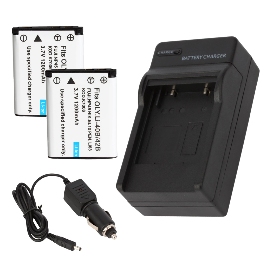 2 x ENEL10 Battery +Charger for Nikon CoolPix S200 S210 S220 S230 S4000