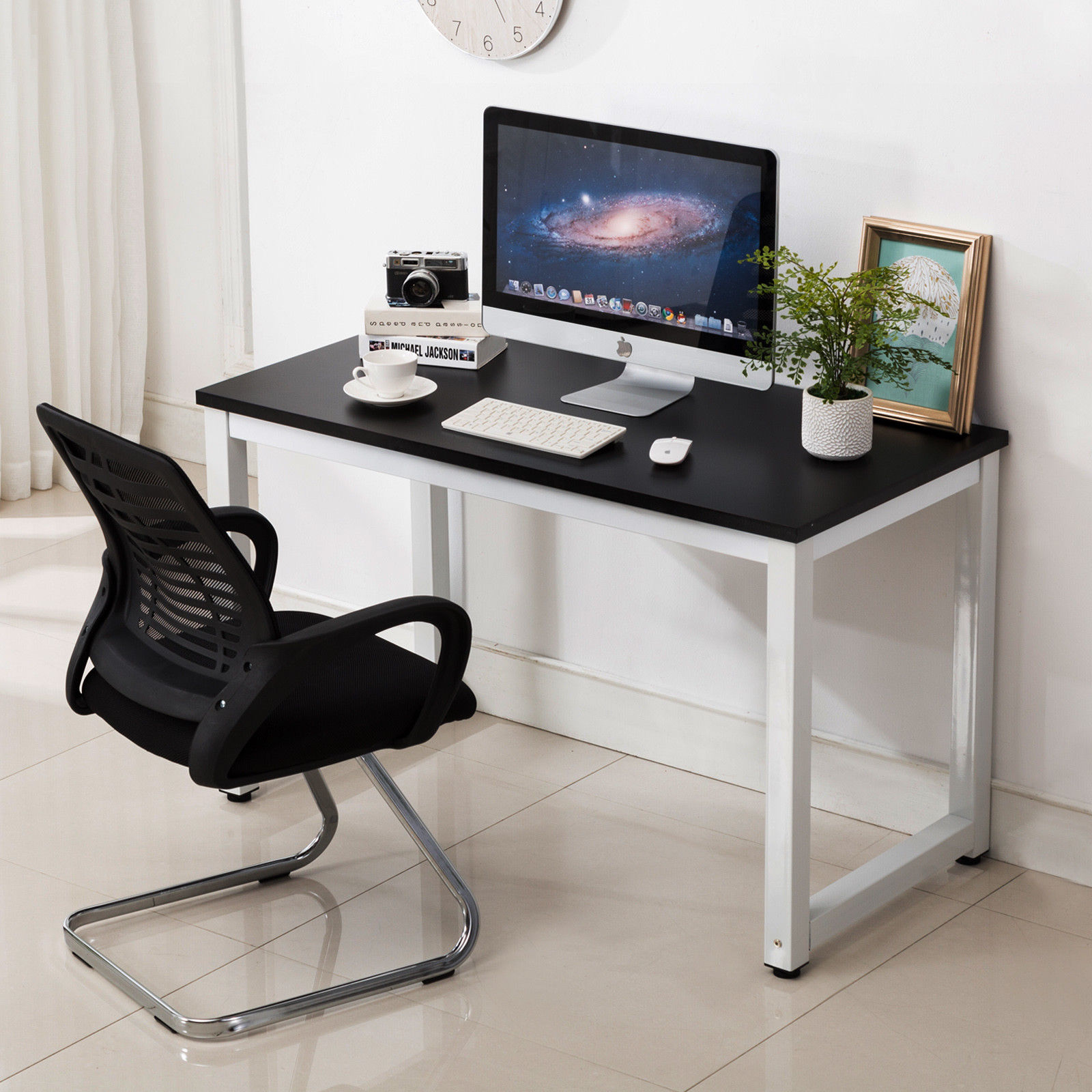 Details About Computer Desk Pc Laptop Table Writing Workstation Home Office Furniture Black