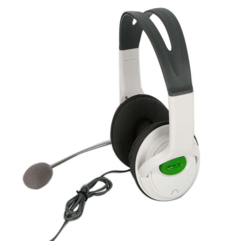 Live Headset W/MIC Microphone Big for Game Xbox360 Xbox 360 Controller White eBay